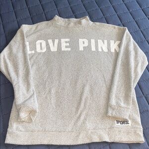Victoria's Secret PINK Light Gray Mock Neck Sweater - Size XS